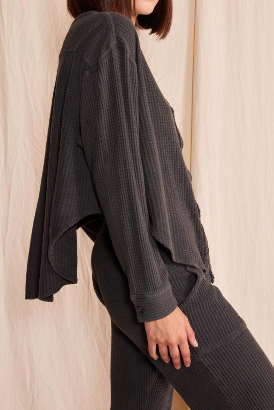  피플 오브 레이저 블라우스 People Of Leisure 퀸 와플 탑 - PEOPLE OF LAISURE