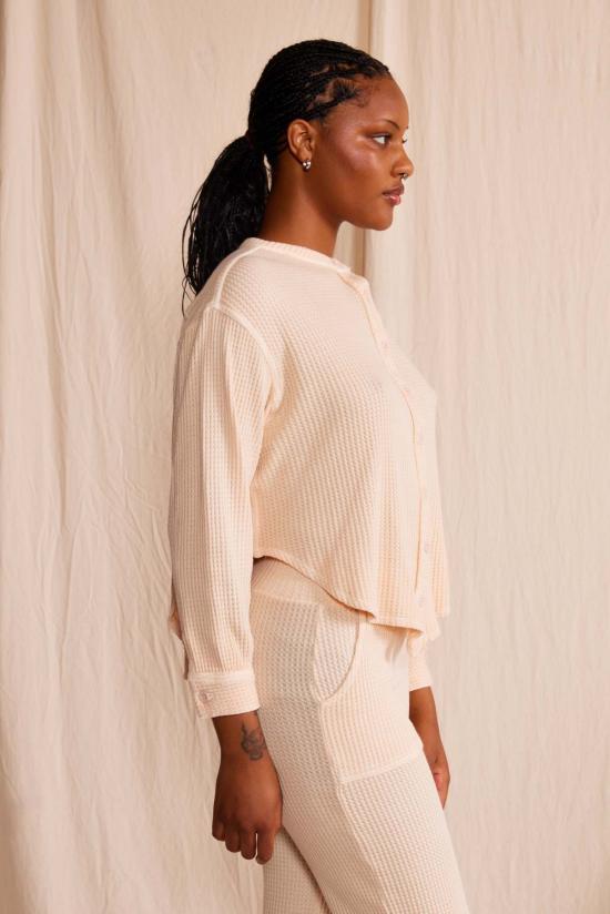  피플 오브 레이저 블라우스 People Of Leisure 퀸 와플 탑 - PEOPLE OF LAISURE