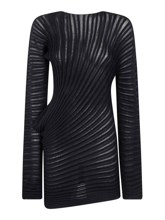  플리츠플리즈 긴팔 티셔츠 IM56KN82315 Black