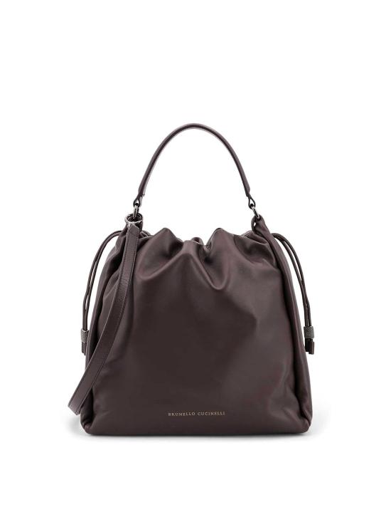 26SS 브루넬로 쿠치넬리 소프트 가죽 멜로우 버킷 백 MBGPD3611C8279 Dark Brown