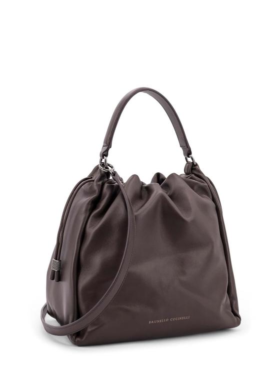 26SS 브루넬로 쿠치넬리 소프트 가죽 멜로우 버킷 백 MBGPD3611C8279 Dark Brown - BRUNELLO CUCINELLI