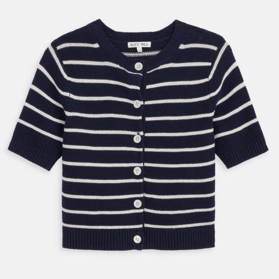  알렉스 밀 가디건 엘르 스트라이프 스웨터 - ALEX MILL