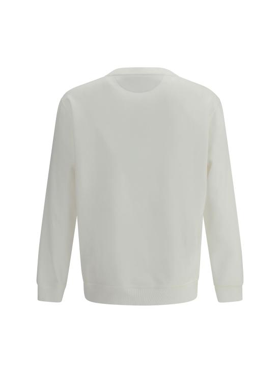 25FW 브루넬로 쿠치넬리 테크노 코튼 프렌치 테리 프린트 스웨트셔츠  MW8633380G C7220 WHITE - BRUNELLO CUCINELLI