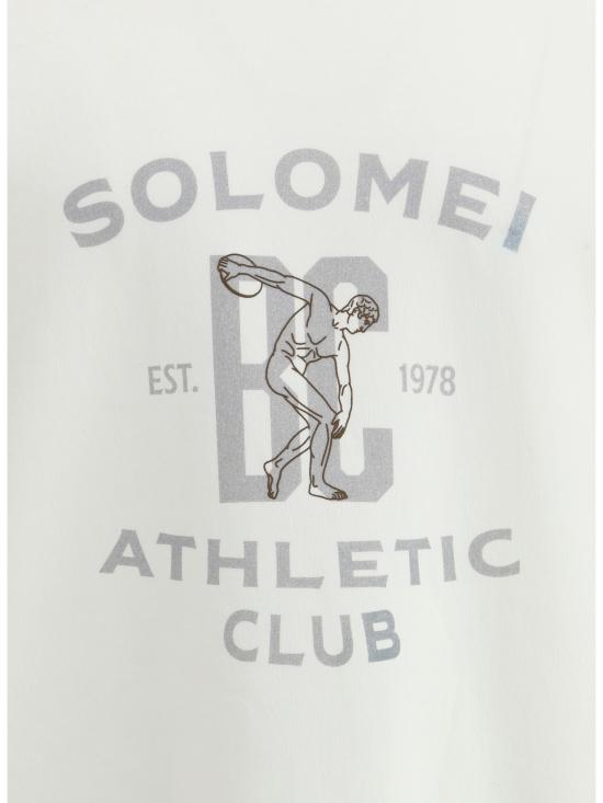 25FW 브루넬로 쿠치넬리 테크노 코튼 프렌치 테리 프린트 스웨트셔츠  MW8633380G C7220 WHITE - BRUNELLO CUCINELLI