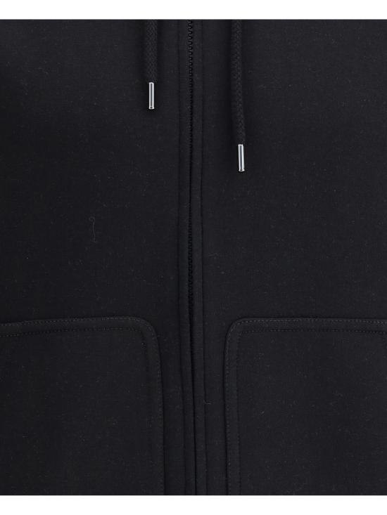 26FW 브루넬로 쿠치넬리 더블 페이스 스웨트 집업 후디 MM8319069G C101 BLACK - BRUNELLO CUCINELLI