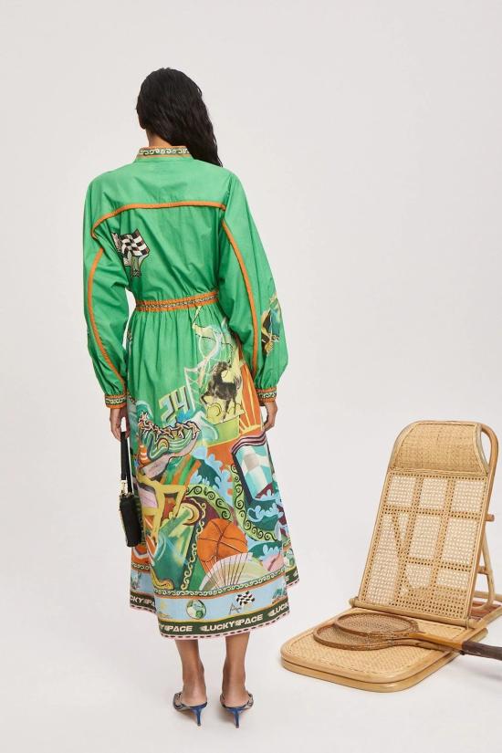  알레메 숏 원피스 알에메 럭키 페이스 셔츠드레스 - ALEMAIS