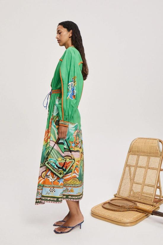  알레메 숏 원피스 알에메 럭키 페이스 셔츠드레스 - ALEMAIS