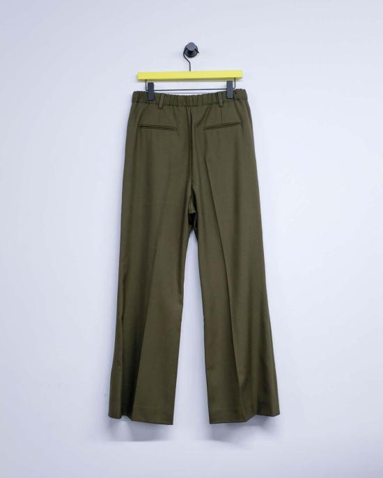  마르니 스트레이트 팬츠 딥 세이지 트로피컬 울 플리츠 팬츠 - MARNI