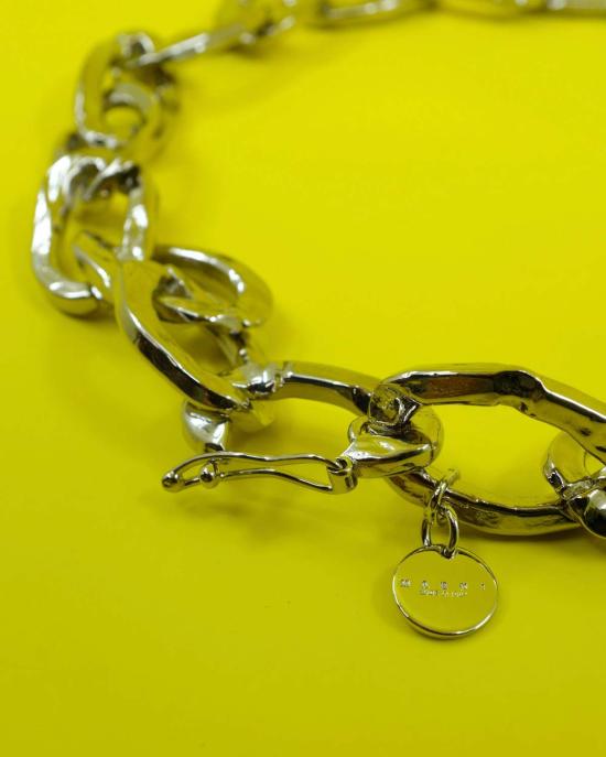  마르니 네크리스 실버 청키 체인 - MARNI