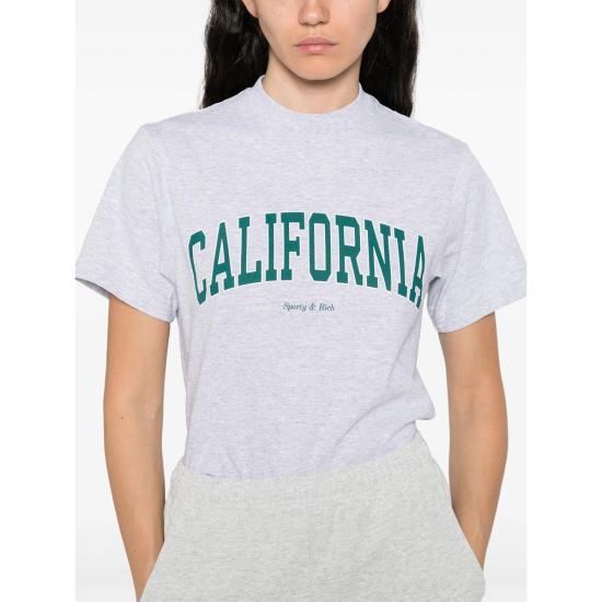 25FW 스포티앤리치 반팔 티셔츠 TO043622501GY HEGRE GREY - SPORTY & RICH