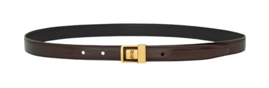 25SS 생로랑 슬림 벨트 777966AAD6G2281 BROWN OAK DOM