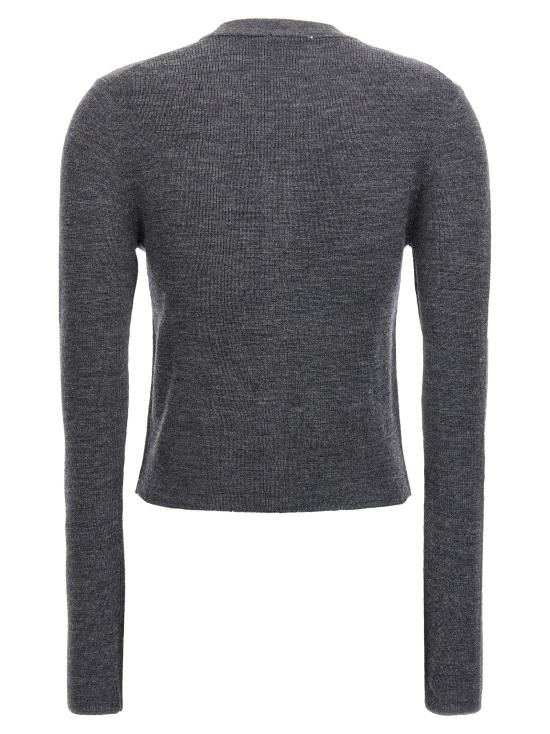 25FW 가니 파인 메리노 아가일 가디건 K2284523 Gray - GANNI