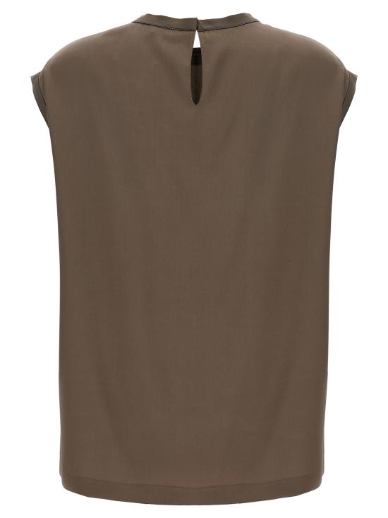 25FW 브루넬로 쿠치넬리 탑 MPC59EH500C3981 Brown - BRUNELLO CUCINELLI