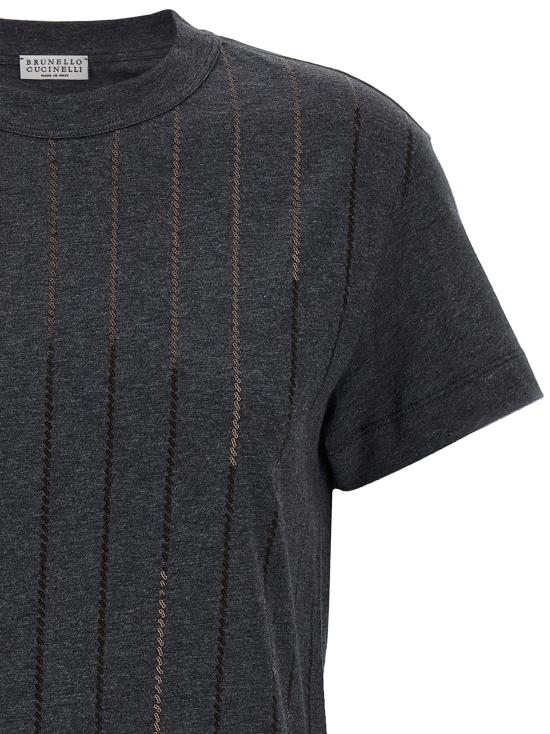 25FW 브루넬로 쿠치넬리 탑 MPT81SO800C8127 Gray - BRUNELLO CUCINELLI