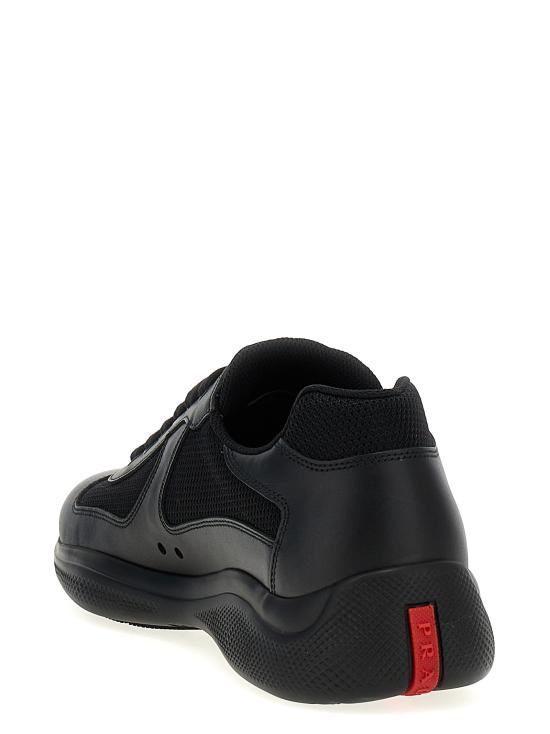 26FW 프라다 아메리카 컵 가죽 레더 로우탑 스니커즈 4E3400FG0006GWF0002 Black - PRADA