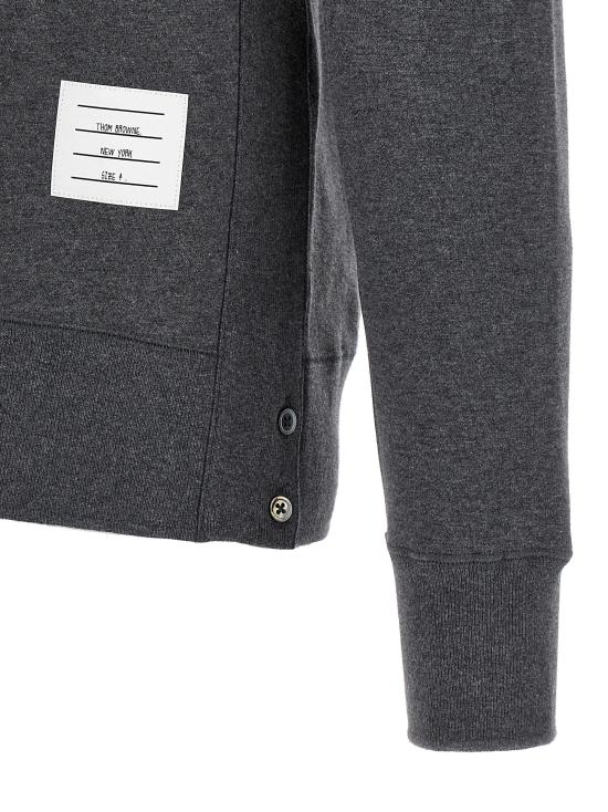26FW 톰브라운 로고 패치 엔지니어드 4바 스웨트셔츠 MJT021H00535025 Gray - THOM BROWNE