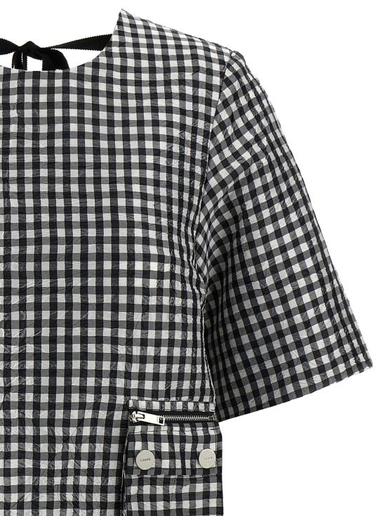 25FW 가니 숏 원피스 W0464099 White Black - GANNI