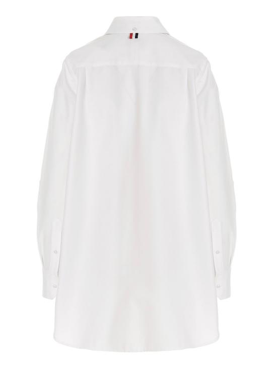 26FW 톰브라운 코튼 옥스포드 4바 보타이 블라우스 FLL139A06496100 White - THOM BROWNE