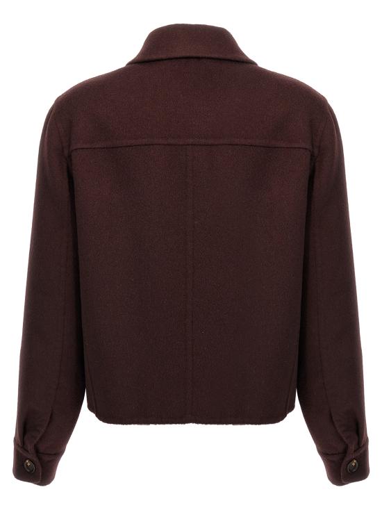 25FW 브루넬로 쿠치넬리 핸드크래프트 크롭트 피 코트 MD5037424PC4243 Bordeaux - BRUNELLO CUCINELLI