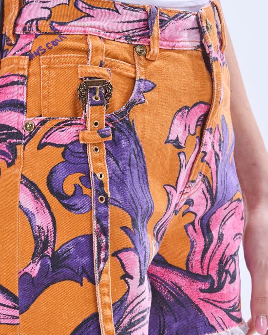 25SS 베르사체 숏팬츠 78HAD51B ES138SS0 565 ARANCIONE MULTI - VERSACE