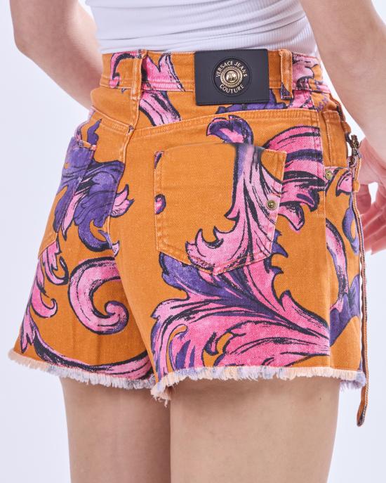 25SS 베르사체 숏팬츠 78HAD51B ES138SS0 565 ARANCIONE MULTI - VERSACE