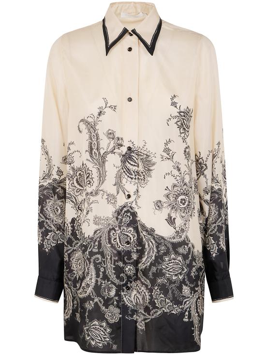 25FW 짐머만 셔츠 9923TSS251 CREAM BLACK FLORAL - ZIMMERMANN