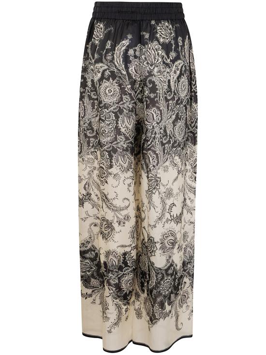 25FW 짐머만 스트레이트 팬츠 3254PSS251 CREAM BLACK FLORAL - ZIMMERMANN