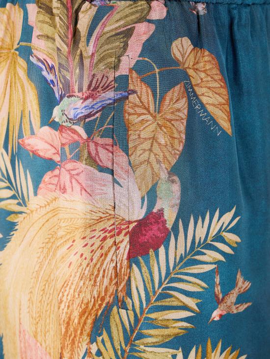 25FW 짐머만 스트레이트 팬츠 3575PSS253 DARK BLUE PALM FLORAL - ZIMMERMANN