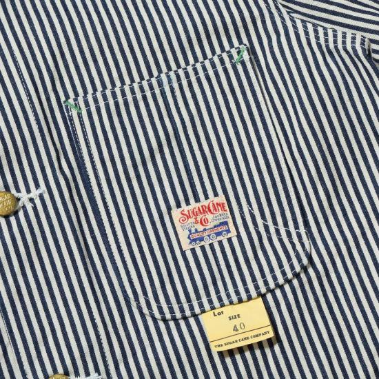  슈가케인 자켓 사탕수수 Sc15656 11온스 히코리 스트라이프 작업용 코트 - SUGAR CANE