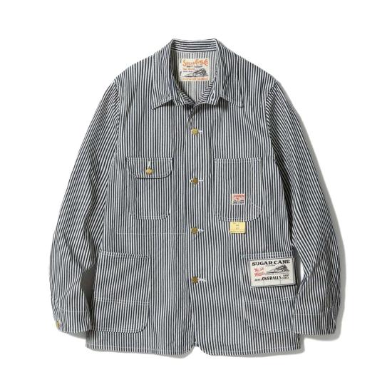  슈가케인 자켓 사탕수수 Sc15656 11온스 히코리 스트라이프 작업용 코트