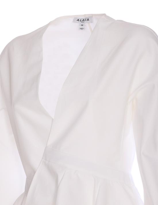 25SS 알라이아 미디 원피스 AA9R2618T447A 000 White - ALAIA