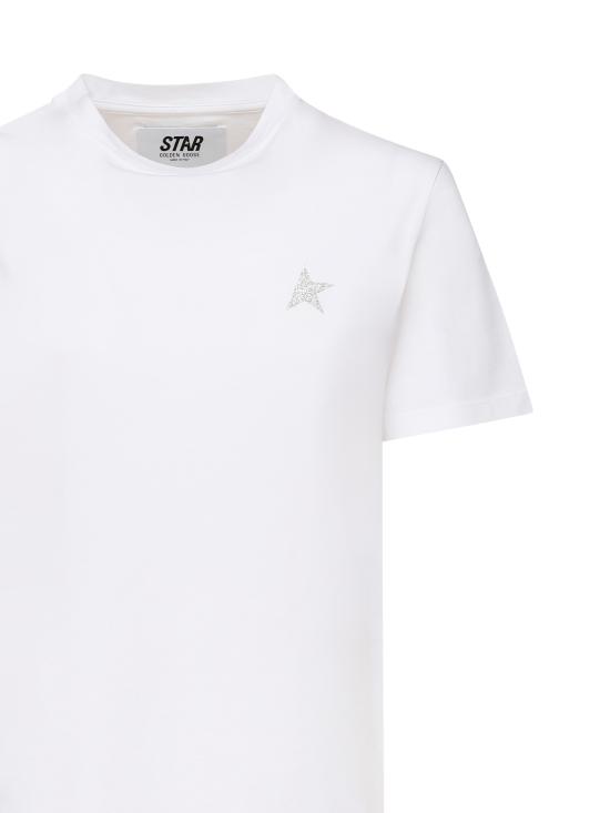 25FW 골든구스 반팔 티셔츠 GWP01220 P00059480185 White - GOLDEN GOOSE