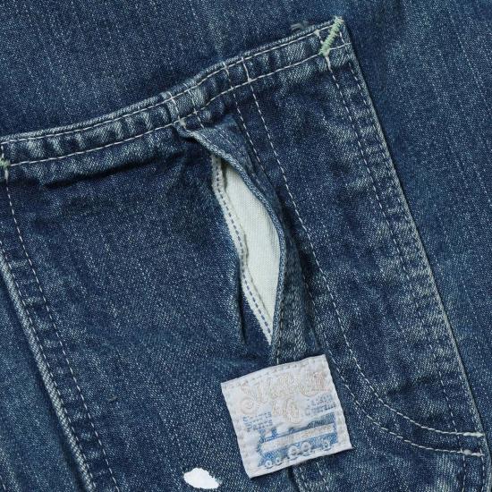  슈가케인 데님 자켓 Sc15708 11온스 블루 데님 워크 코트 에이지드 모델 코트 - SUGAR CANE