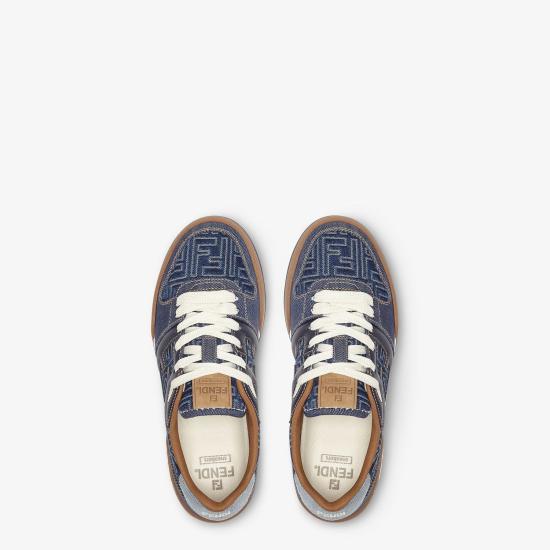 25SS 펜디 매치 FF 자카드 스니커즈 7E1495AU2N F1SVJ BLUE - FENDI