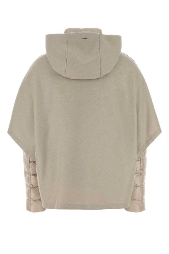 25FW 에르노 펠트 울 & 울트라라이트 나일론 리조트 케이프 PI00154DR33372 1983 BEIGE O TAN - HERNO