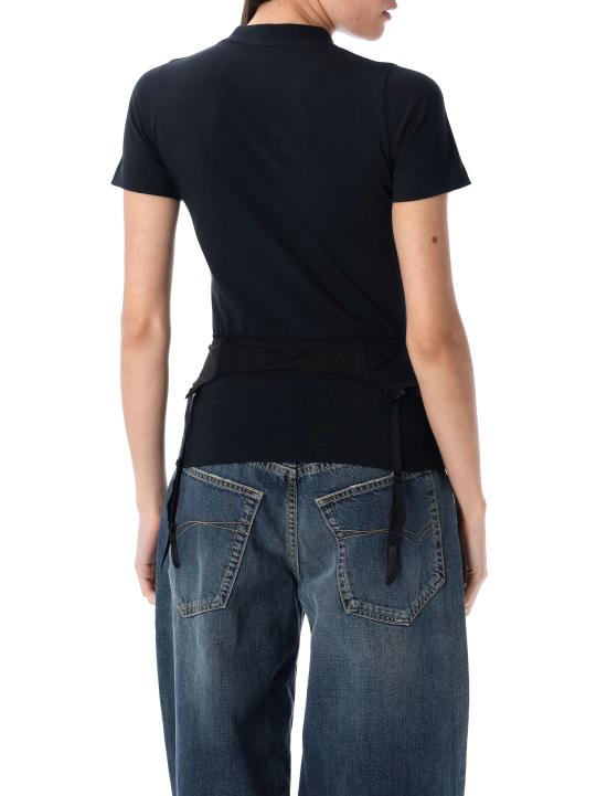  발렌시아가 란제리 티셔츠 828869 TNVB21083 BLACK - BALENCIAGA