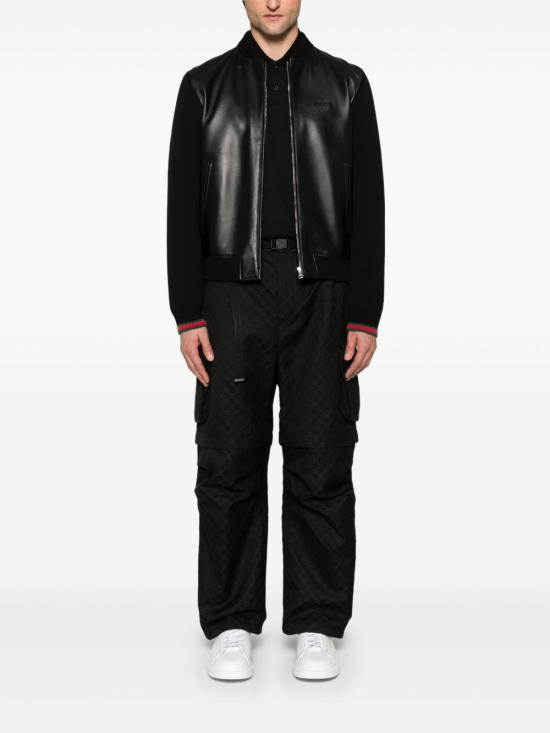  구찌 나파 레더 니트 봄버 봄버 자켓 793181 XNA291060 BLACK - GUCCI