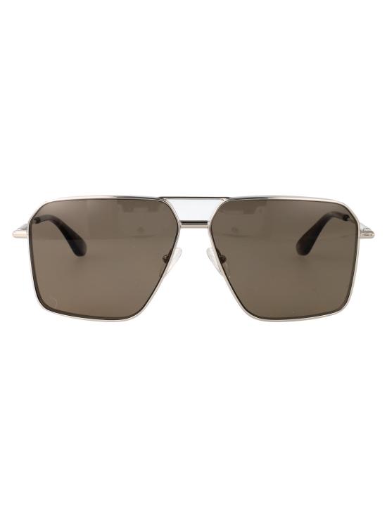 25SS 알렉산더 맥퀸 선글라스 AM0500S 002 SILVER SILVER BROWN