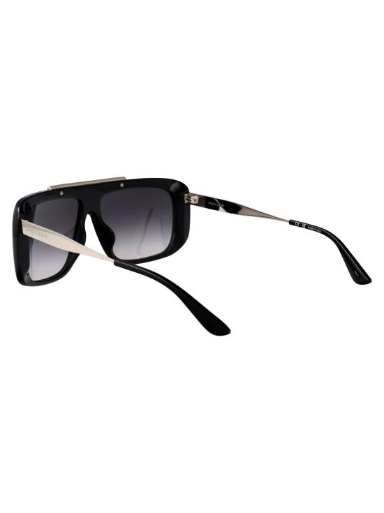 25SS 알렉산더 맥퀸 선글라스 AM0492S 001 BLACK SILVER GREY - ALEXANDER MCQUEEN