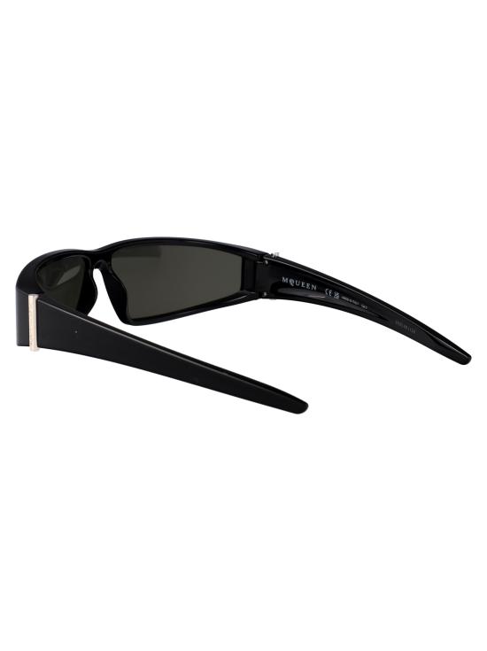 25SS 알렉산더 맥퀸 선글라스 AM0490S 001 BLACK BLACK GREY - ALEXANDER MCQUEEN