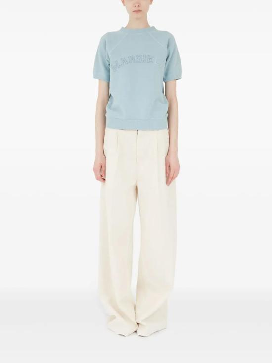 25SS 마르지엘라 로고 프린트 스웨트 셔츠 S51GU0136M25016488 BLUE - MAISON MARGIELA
