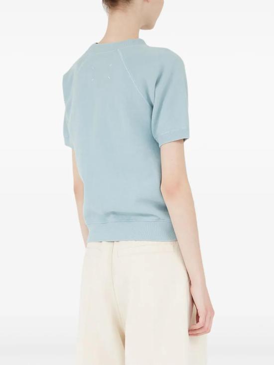 25SS 마르지엘라 로고 프린트 스웨트 셔츠 S51GU0136M25016488 BLUE - MAISON MARGIELA