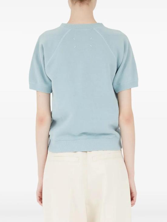25SS 마르지엘라 로고 프린트 스웨트 셔츠 S51GU0136M25016488 BLUE - MAISON MARGIELA