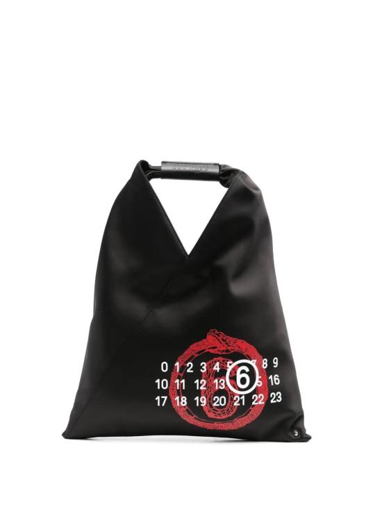 25SS MM6 메종마르지엘라 JAPANESE 재패니즈 스몰 토트백 S54WD0043P7364T8013 BLACK PRINT
