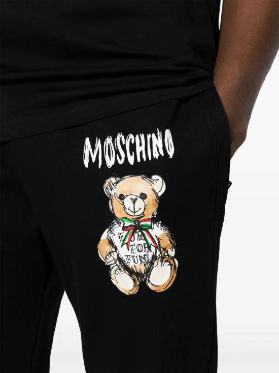  모스키노 스트레이트 팬츠 03410228V1555 FANTASIA NERO - MOSCHINO