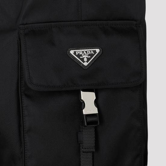 25FW 프라다 리나일론 카고 팬츠 SPH1301WQ8 F0002 BLACK - PRADA
