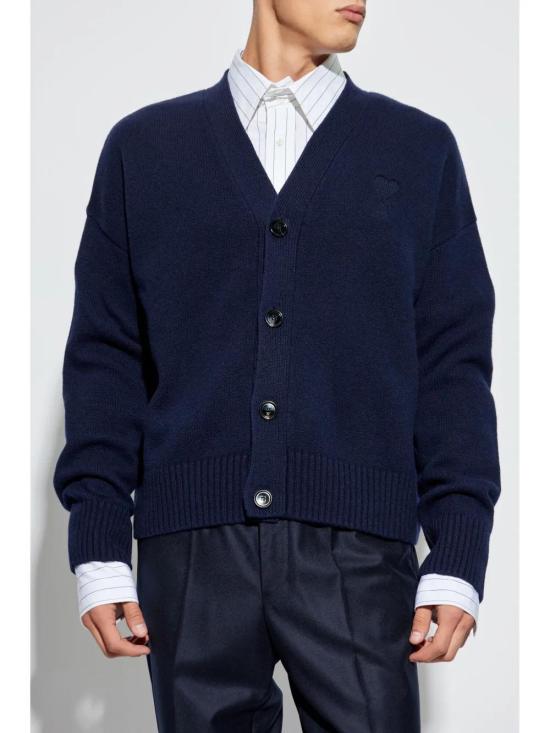 24FW 아미 가디건 UKC044 KN00284011 BLUE - AMI