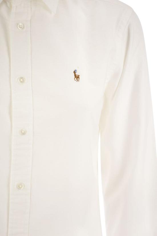 25FW 폴로 랄프로렌 슬림 핏 스트라이프 옥스포드 셔츠 211891377 003 WHITE - POLO RALPH LAUREN