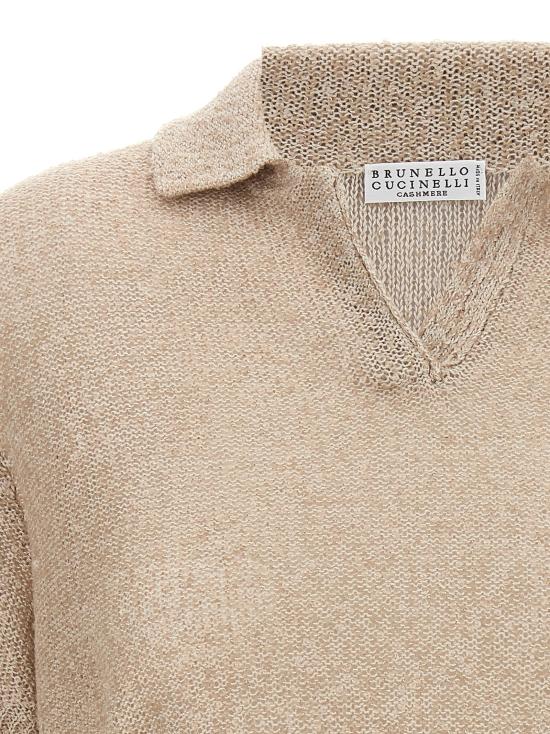 26SS 브루넬로 쿠치넬리 폴로 티셔츠 MDJ547605C9589 Beige - BRUNELLO CUCINELLI