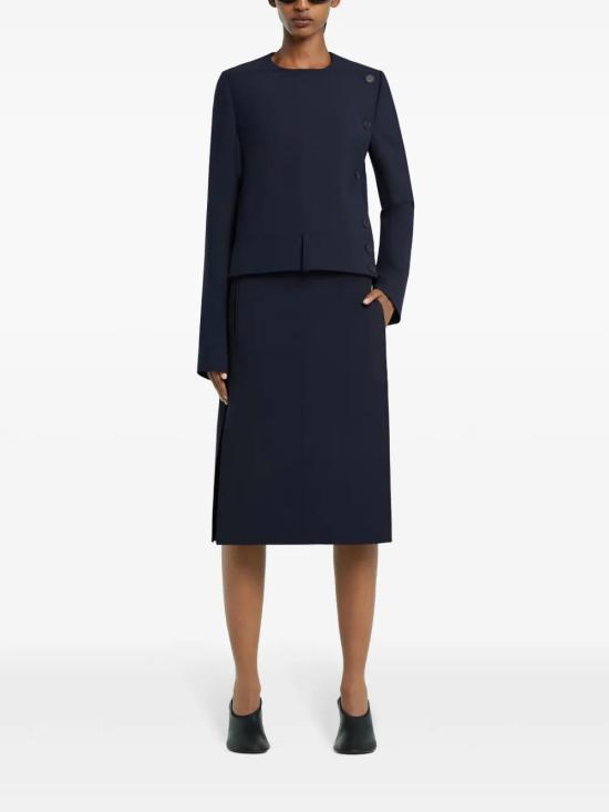 25SS 쿠레쥬 미디 스커트 125CJU221PL01707075 NAVY - COURREGES